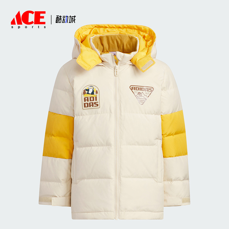 阿迪达斯正品小童运动羽绒服