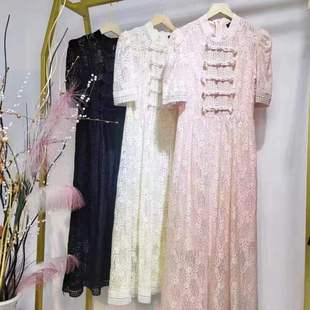 甜美显瘦高端长裙子 206 蕾丝连衣裙女春夏季 法式