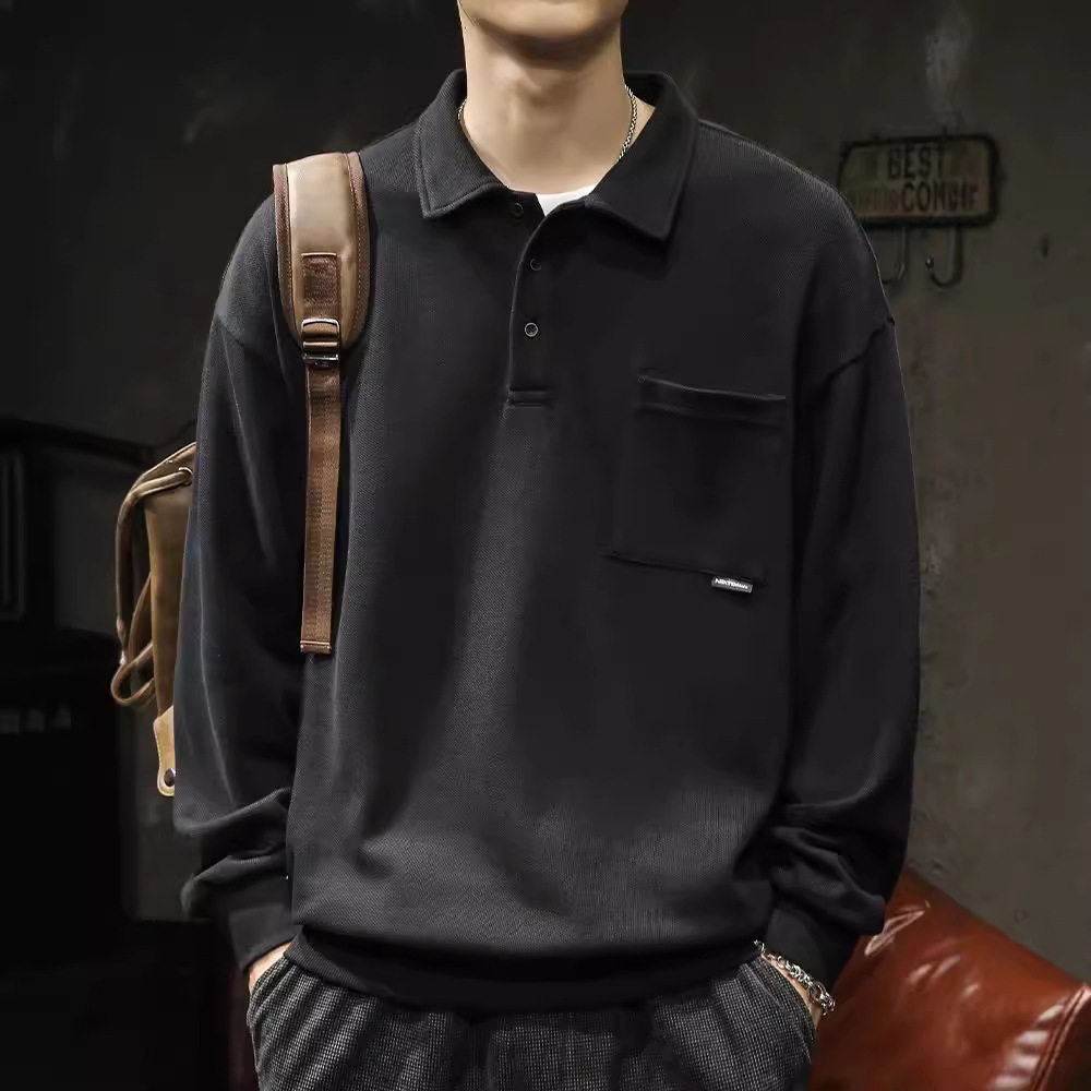 美式polo衫长袖男士卫衣重磅潮牌大码秋春季新款男装翻领上衣外套,户外/登山/野营/旅行用品,户外休闲衣,淘宝优惠券,粉丝福利购,淘宝优惠卷