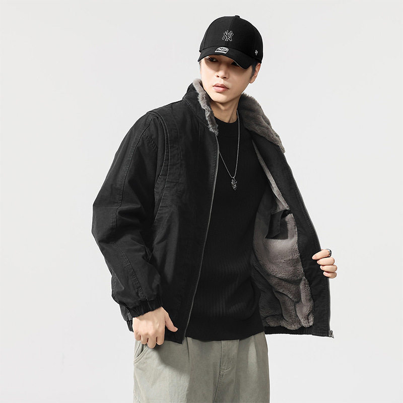 2025款加绒仿兔绒美式cleanfit冬季保暖夹克毛领工装棉服外套男,户外/登山/野营/旅行用品,户外休闲衣,淘宝优惠券,粉丝福利购,淘宝优惠卷