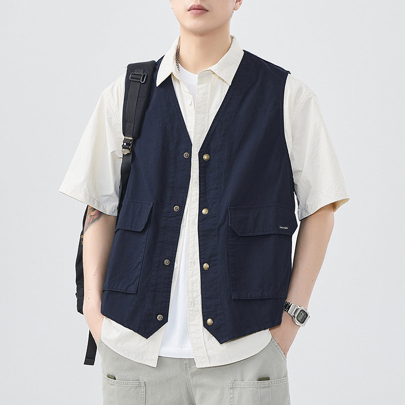 日系复古工装马甲男秋季新款户外钓鱼战术机能夹克男宽松纯棉外套,户外/登山/野营/旅行用品,户外休闲衣,淘宝优惠券,粉丝福利购,淘宝优惠卷