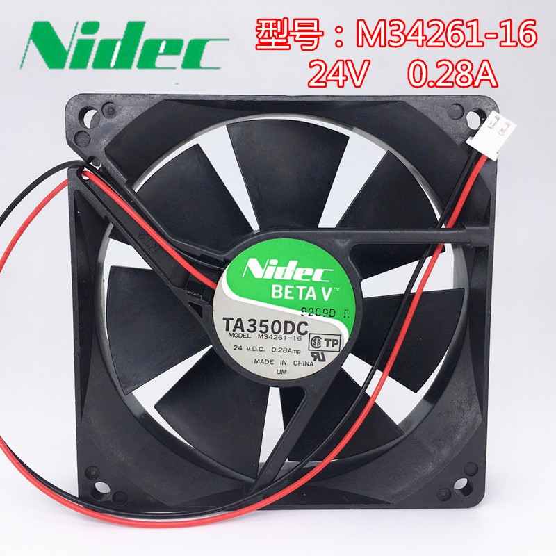 Nidec TA350DC 9225 24V0.28A M34261-16 9025变频器9cm散热风扇