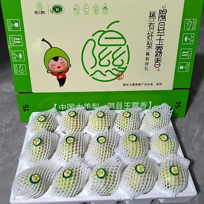 山西隰县玉露香梨脆甜无渣新鲜水果梨子礼盒装特级大果/