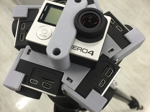 GoPro4/3小蚁山狗C4 720度全景支架vr视频航拍全景系统（送软件）