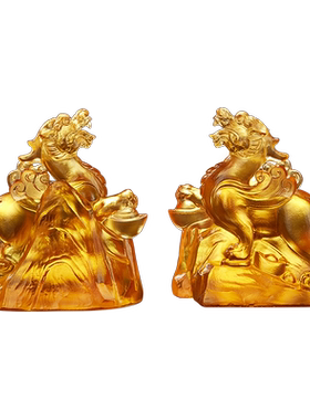 易明居凤鲤添禄宝懿琉璃摆件属鸡