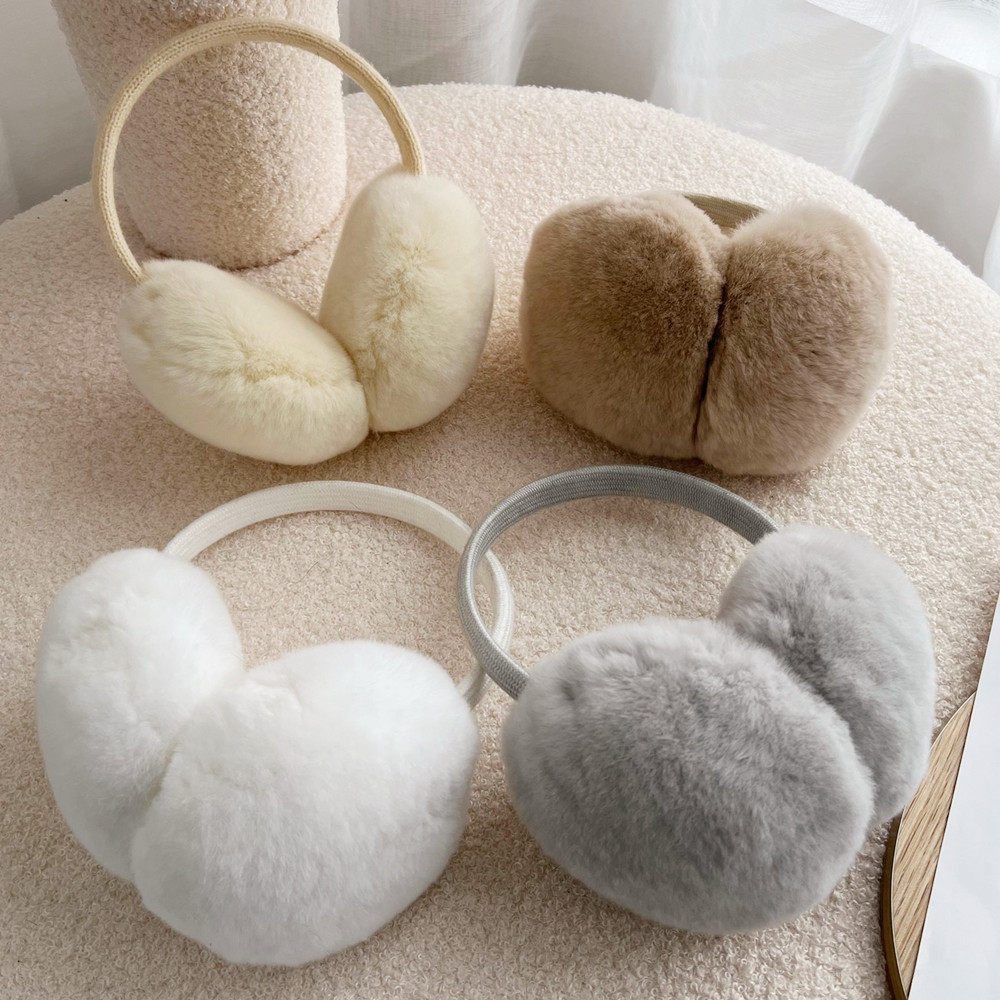 双面耳罩冬天女皮草耳套真獭兔毛耳捂耳包耳暖毛绒护耳男保暖学生