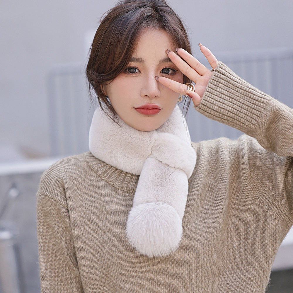 獭兔毛双面加厚毛球冬季