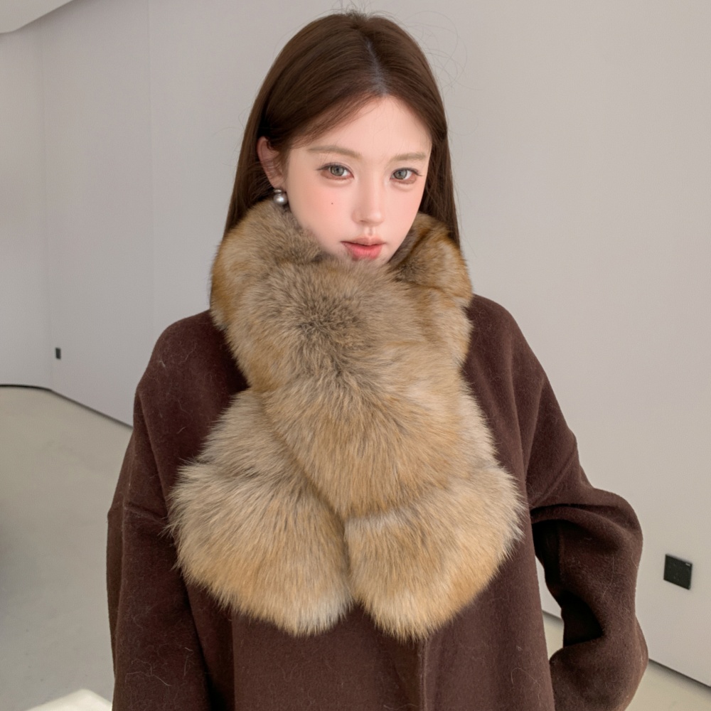 整皮狐狸毛蓝狐围脖长短皮草围巾