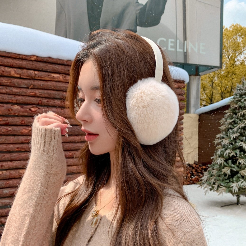 耳罩冬天女皮草耳套真獭兔毛耳捂耳包耳暖毛绒护耳男保暖学生可爱