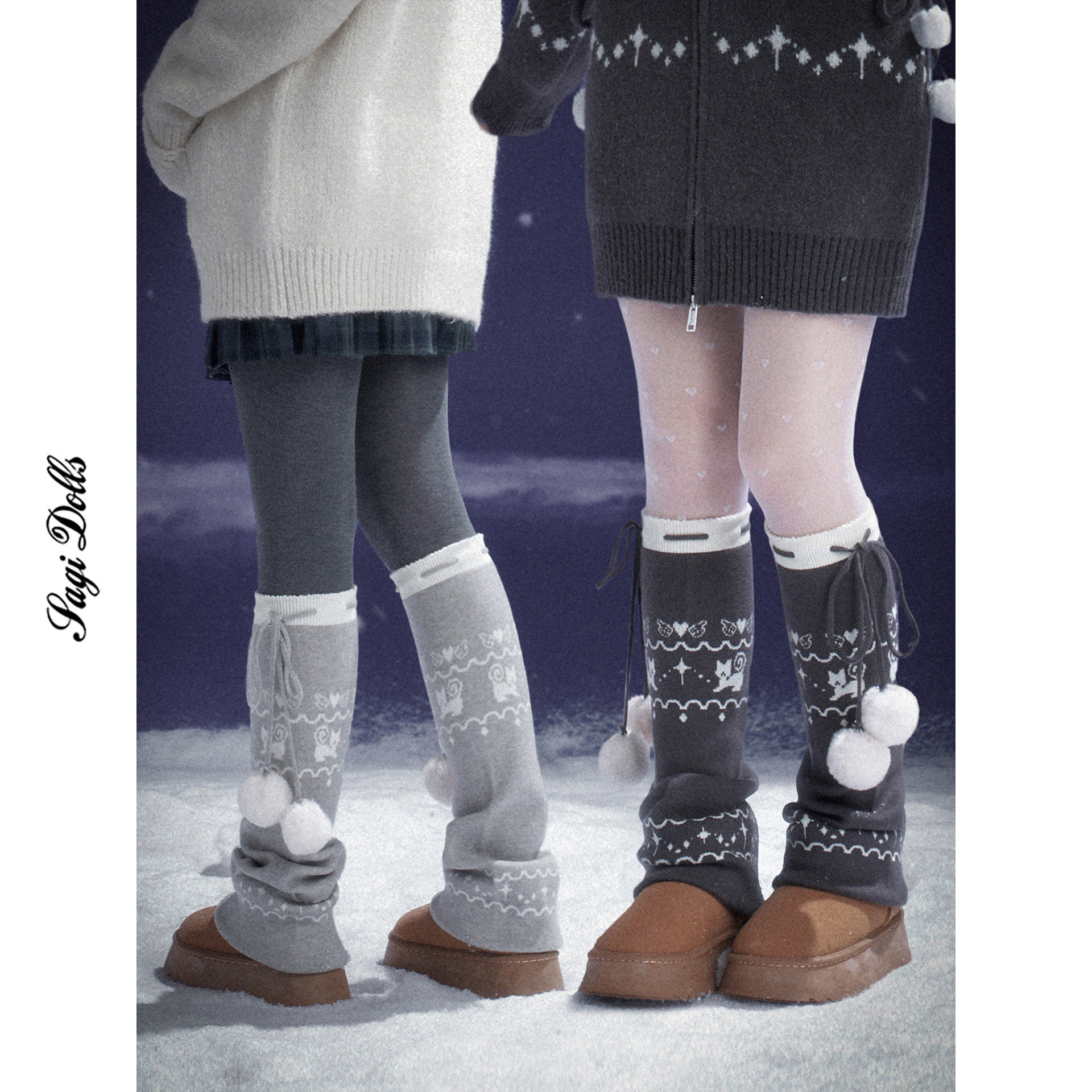 SagiDolls少女斗志雪地靴搭配王者!灰色费尔岛针织袜套显瘦甜酷冬,女士内衣/男士内衣/家居服,长筒袜,淘宝优惠券,粉丝福利购,淘宝优惠卷