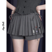 学院风钉扣百褶裙显瘦裙裤 甜心曲奇 夏 子 SagiDolls少女斗志是裤