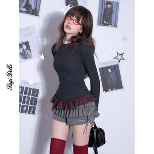 T恤春 爆辣御姐红格拼接修身 SagiDolls少女斗志 2026情人节特别款