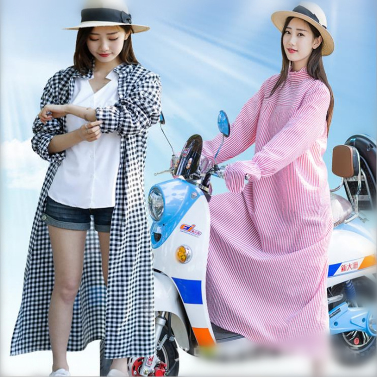 夏季全身电动车防晒衣加长款骑车