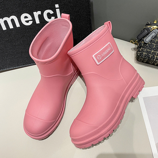 高颜值时尚雨鞋女款外穿防雨防滑水靴女短款露营徒步涉水耐磨雨靴