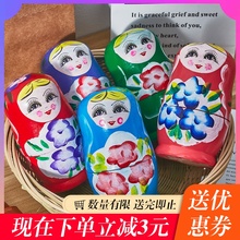 俄罗斯套娃玩具女生5层可爱中国风正版儿童益智手工木质正品原装