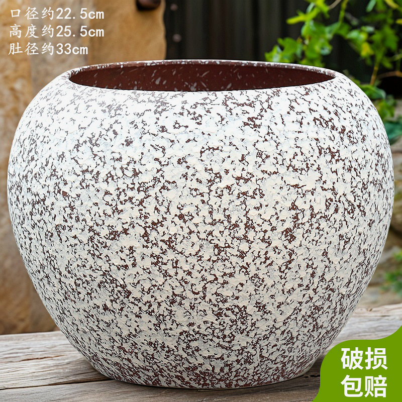 大口径落地简约轻奢圆球形花盆