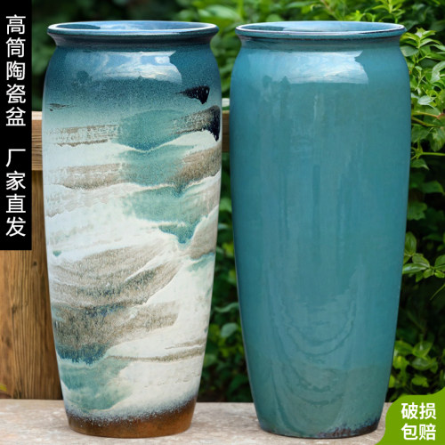 九尾狐老桩细高款花盆家用陶土盆