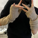 羊绒保暖胳膊套半指针织手套纯色假袖 加厚手臂套袖 女秋冬长款 子