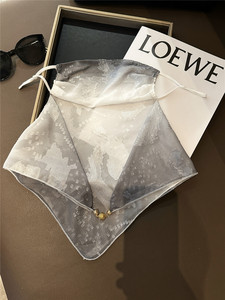 新国风国潮汉服防晒面罩旅游百搭防晒面罩护颈薄款透气丝巾面纱女