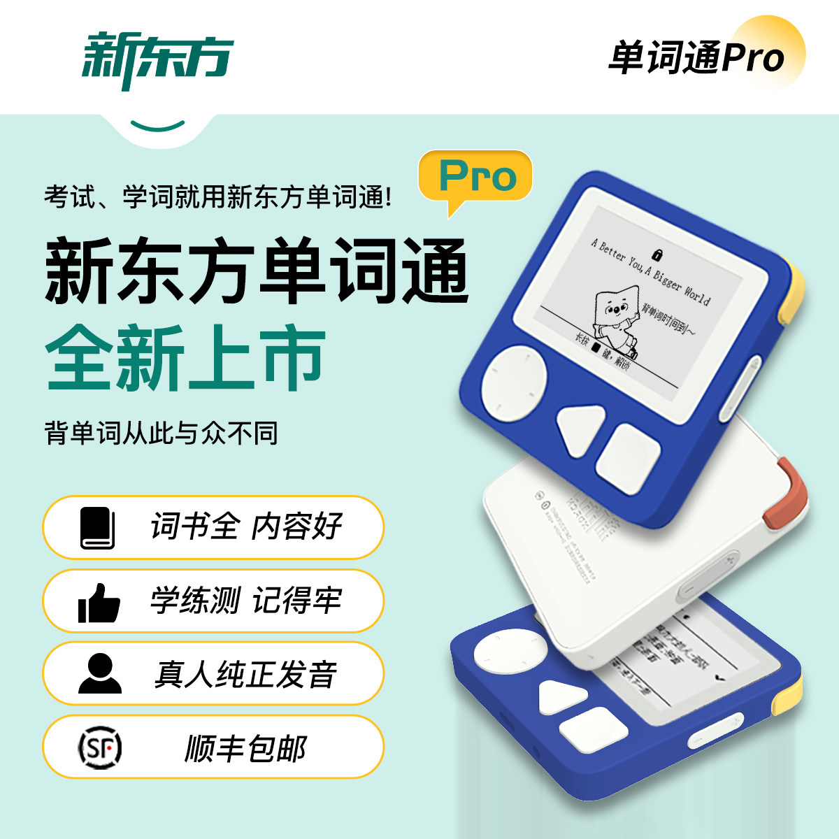 新东方单词通Pro墨水屏电子英语单词机初高中英语学习机记背单词图片