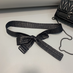 新款羽绒服系带百搭女棉衣软布绑带简约蝴蝶结腰带女装饰腰封加棉