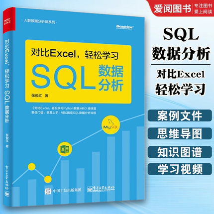 正版对比Excel 轻松学习SQL数据分析mysql数据库优化从入门到精通 电子工业 大数据技术结构原理及应用基础教程分析师系统开发书籍