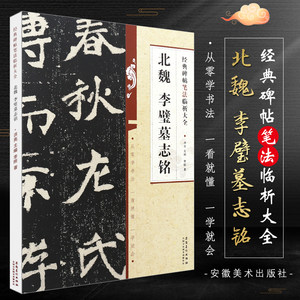 正版北魏李璧墓志铭经典碑帖笔法临析大全附笔法解析楷书毛笔字帖临摹入门教材安徽美术学生成人古帖楷书训练字帖教程书