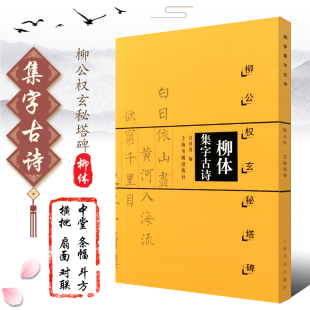 正版柳体集字古诗 柳公权玄秘塔碑 中国古诗集字系列 楷书毛笔书法字帖临摹入门基础训练教程 上海书画 楷书毛笔培训教材练字帖