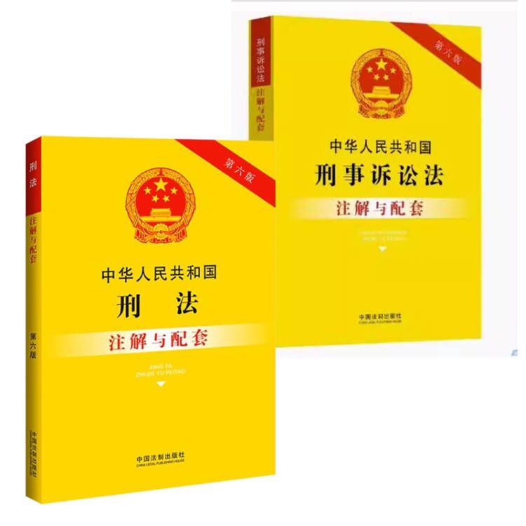 正版全套2册中华人民共和国刑事诉讼法注解与配套刑法注解与配套第六版中国法制出版社-封面