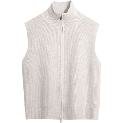 纤芙莉韩版立领双拉链马甲背心