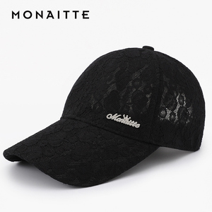 蒙奈特帽子女新款夏季薄款透气显脸小鸭舌帽时尚防晒遮阳棒球帽潮