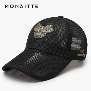 蒙奈特帽子男夏季新款运动鸭舌帽棒球帽硬顶透气防晒遮阳太阳帽女