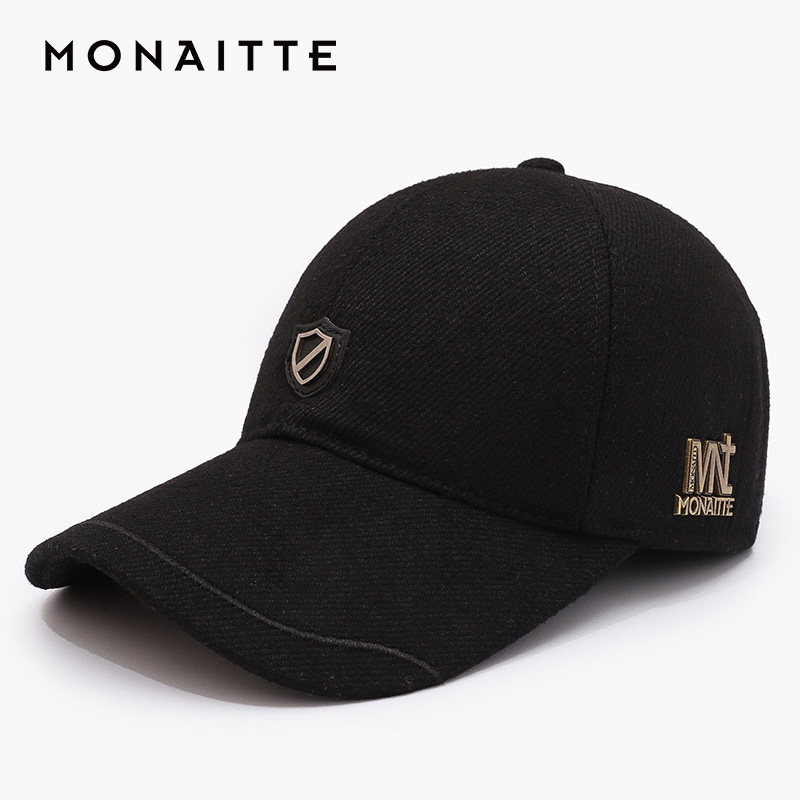 蒙奈特帽子男新款鸭舌帽冬季保暖户外运动防晒帽秋冬潮牌棒球帽女