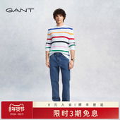 甘特26春夏男士 潮流直筒裤 做旧休闲百搭长裤 GANT 复古水洗牛仔裤