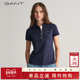 GANT甘特新款 polo衫 设计感撞色领女士简约纯色翻领针织衫 上衣短袖
