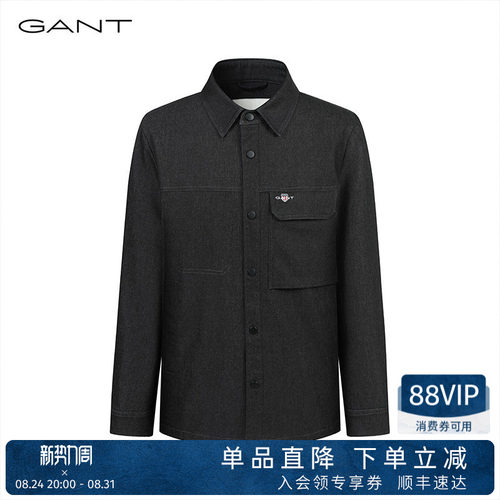 GANT/甘特男翻领衬衫式夹克外套