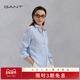 100%亚麻 GANT 甘特2025夏新款 女士条纹显瘦简约百搭长袖 衬衫