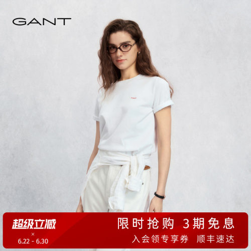 GANT/甘特女士圆领休闲短袖针织