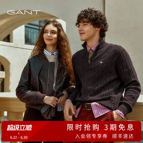 GANT/甘特女士棒球领皮夹克外套