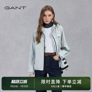 GANT 甘特2025新款 春秋女士连帽百搭外套宽松廓形户外休闲夹克衫