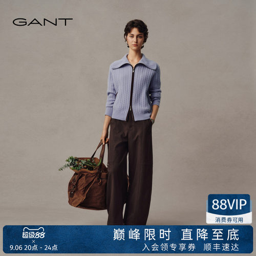 GANT/甘特女士阔腿弯刀裤休闲裤