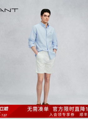 GANT/甘特男士美式休闲白色短裤