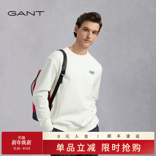 男装 新款 套头上衣棉质运动休闲圆领重磅卫衣 甘特2025年春季 GANT
