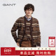 甘特2025秋冬新款 男士 绵羊毛V领休闲针织开衫 GANT 费尔岛针织开衫