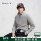 甘特秋冬季 针织衫 新款 翻领毛衣复古学院风休闲纯色长袖 男士 GANT