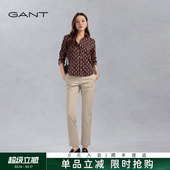 休闲裤 GANT 女士棉质微弹纯色简约通勤百搭美式 新款 子 甘特春季