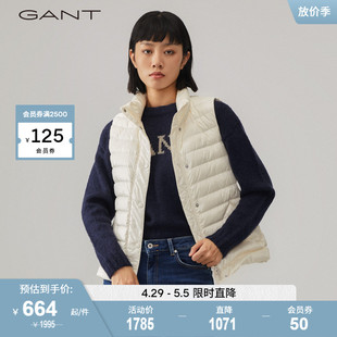 轻薄短款 GANT甘特新款 休闲时尚 羽绒马甲 女士经典 4700210