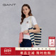 100%棉 男女同款 GANT 甘特夏季 新款 简约学院风舒适短袖 休闲T恤