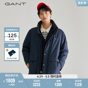 GANT甘特新款男士潮流宽松休闲立领棉服派克夹克外套|7006243