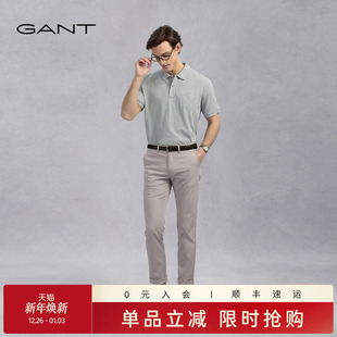 男士 新款 裤 子时尚 GANT 通勤舒适纯色百搭直筒宽松休闲裤 甘特春季